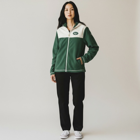 NFL NEW YORK JETS Full Zip Hooded Jacket, Size Large - Picture 4 of 11